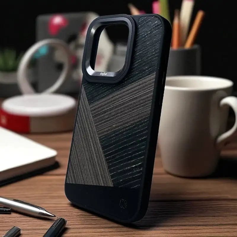 Kajsa Dark Wooden Texture Case -Iphone 15 pro