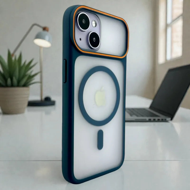Blue Frosted Matte MagSafe - iphone 13 case