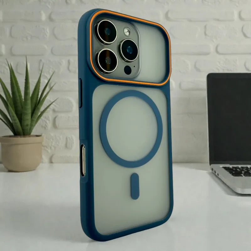 Blue Frosted Matte MagSafe - iphone 16 pro case