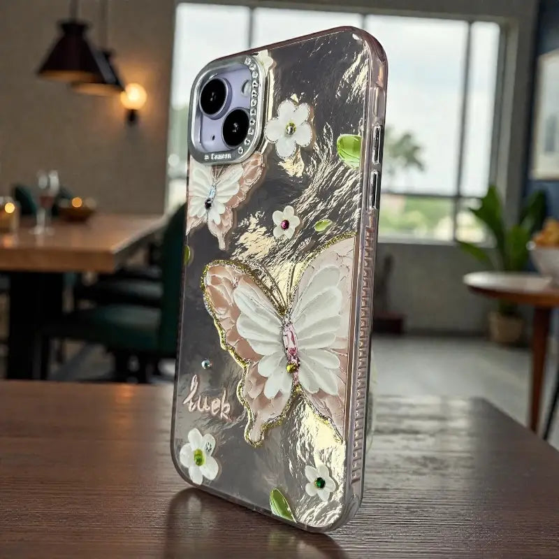 Butterfly Pearl Designer Case - iphone 15 cases