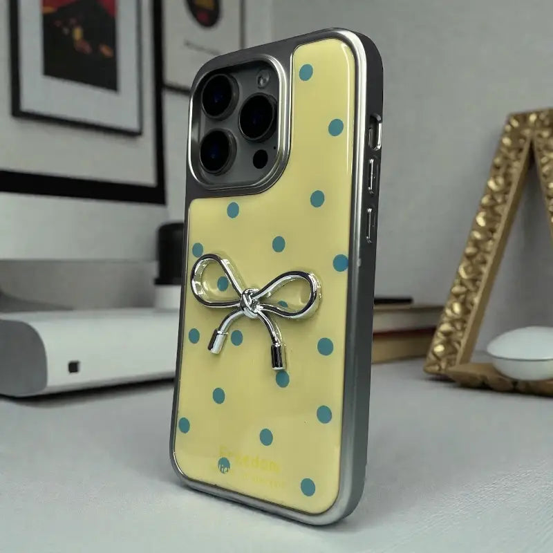 Cute Bow Printed Back Case - iphone 16 pro