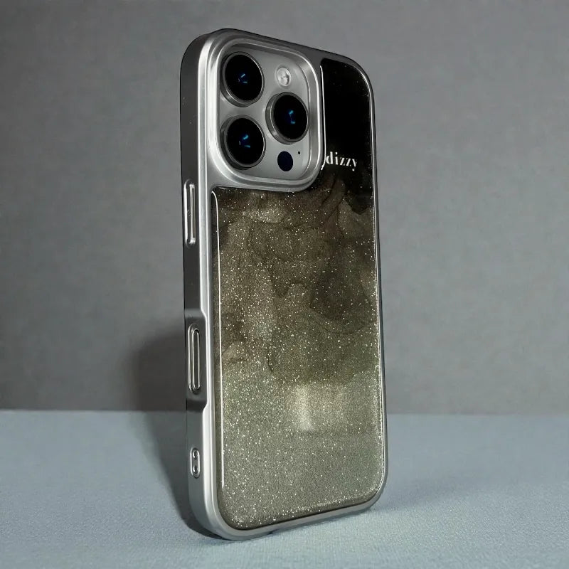 Glitter Glass Back Case - iphone 16 pro