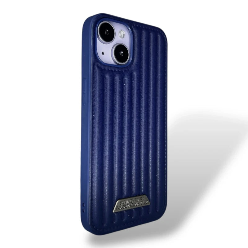 Ribbed Leather Back Case - iphone 14