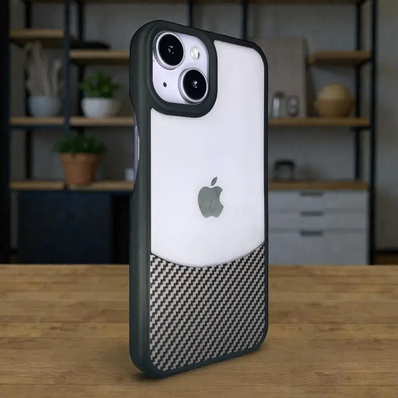 Black Frosted Clear Back Case - iphone 14