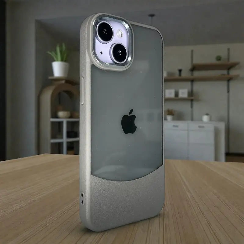 Grey Frosted Clear Back Case - iphone 13