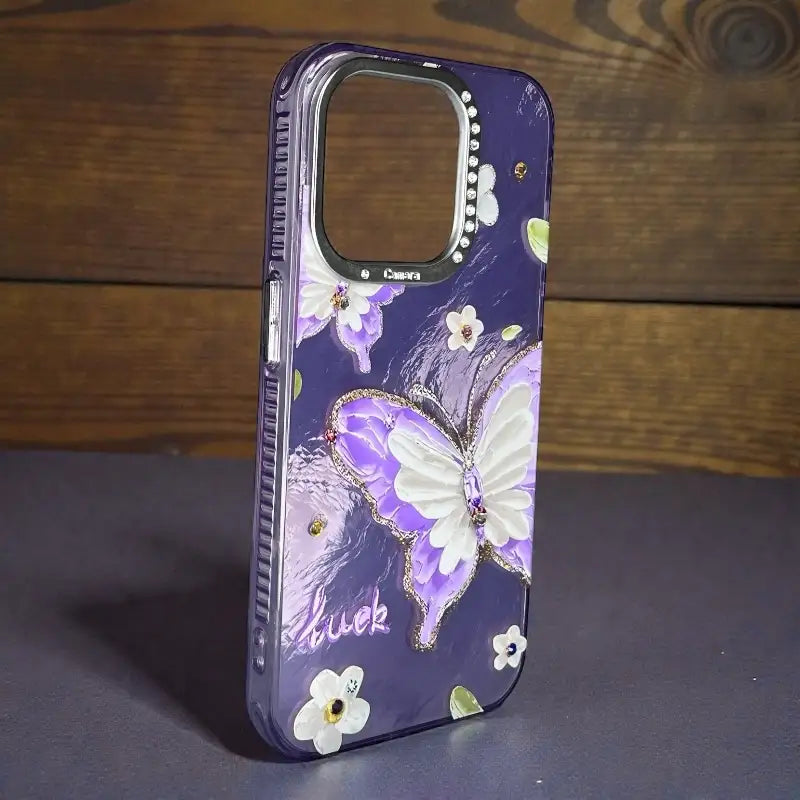 Butterfly Pearl Designer Case - iphone 15 pro