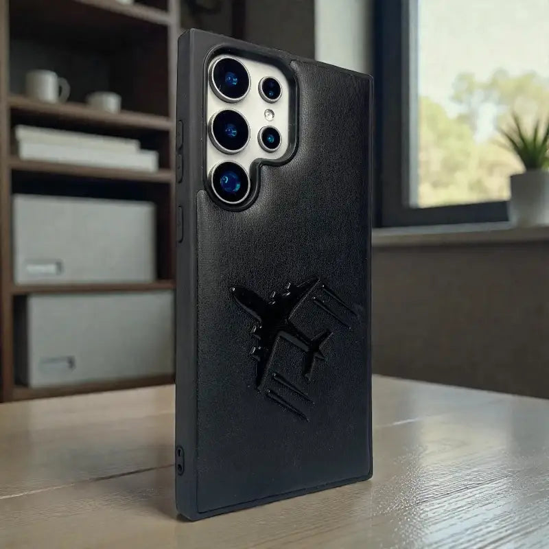 Aircraft Emblem Leather Case