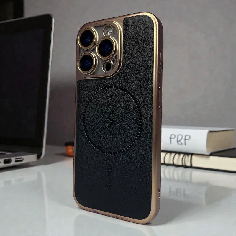 Leather MagSafe Support Case - iphone 16 pro