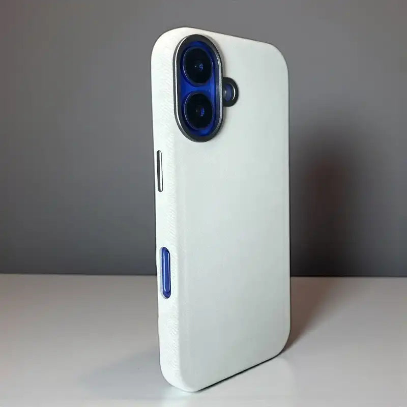 White Demin Fabric Case -Iphone 16