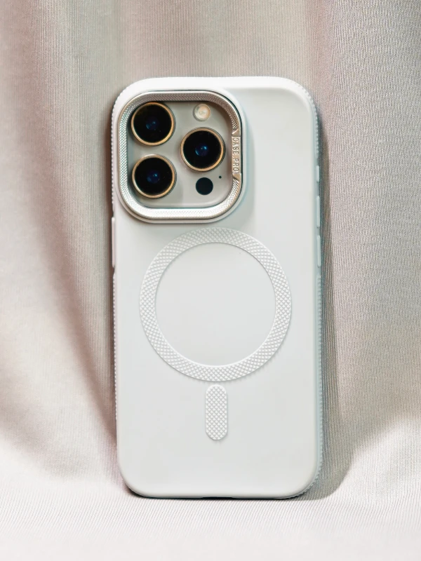 Grey Silicone MagSafe Stand Case -Iphone 13 pro