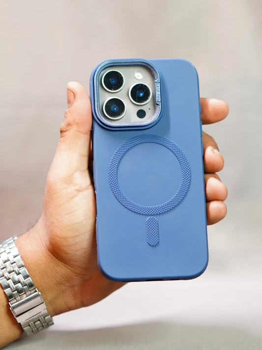 Blue Silicone MagSafe Stand Case -Iphone 13 pro max