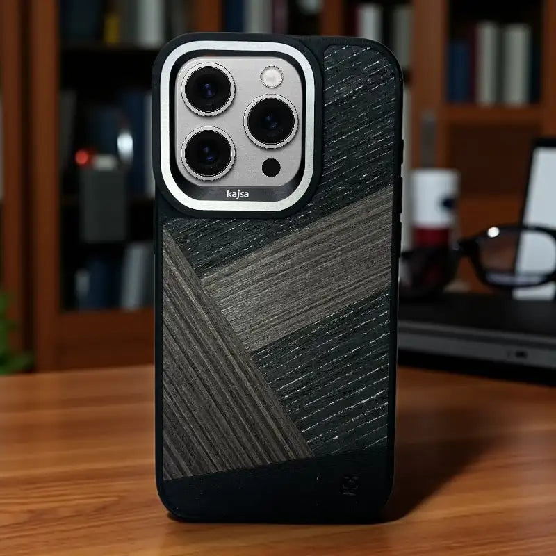 Kajsa Dark Wooden Texture Case -Iphone 15 pro