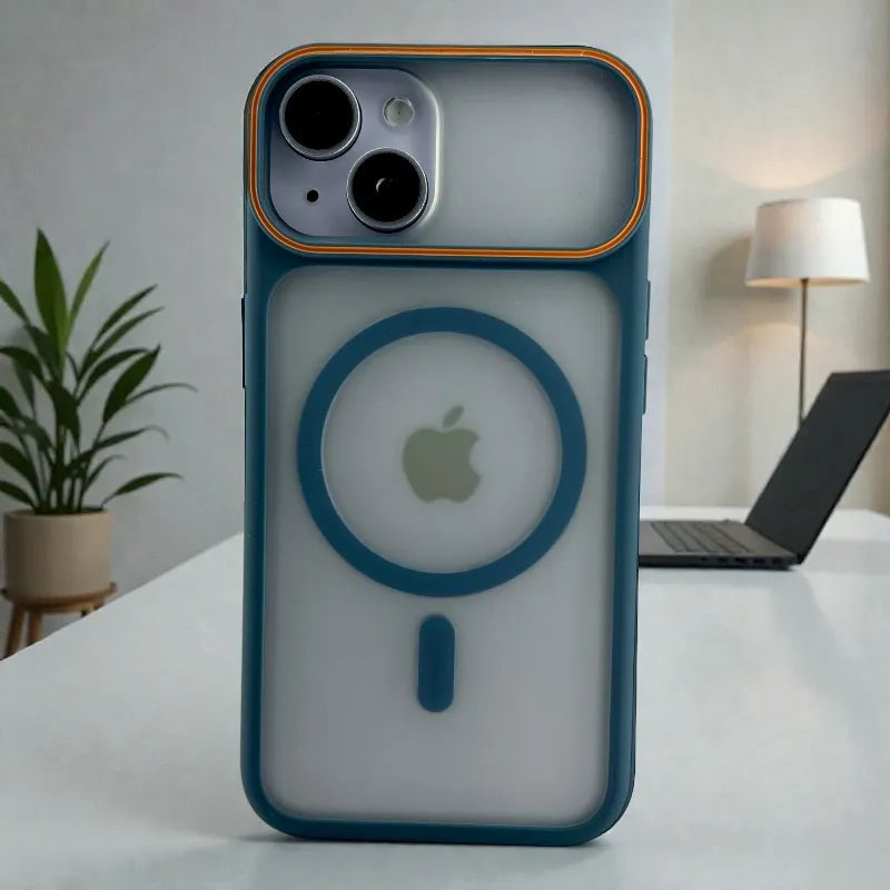 Blue Frosted Matte MagSafe  - iphone 13 case