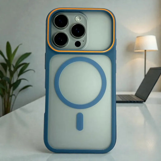 Blue Frosted Matte MagSafe  - iphone 16 pro max case