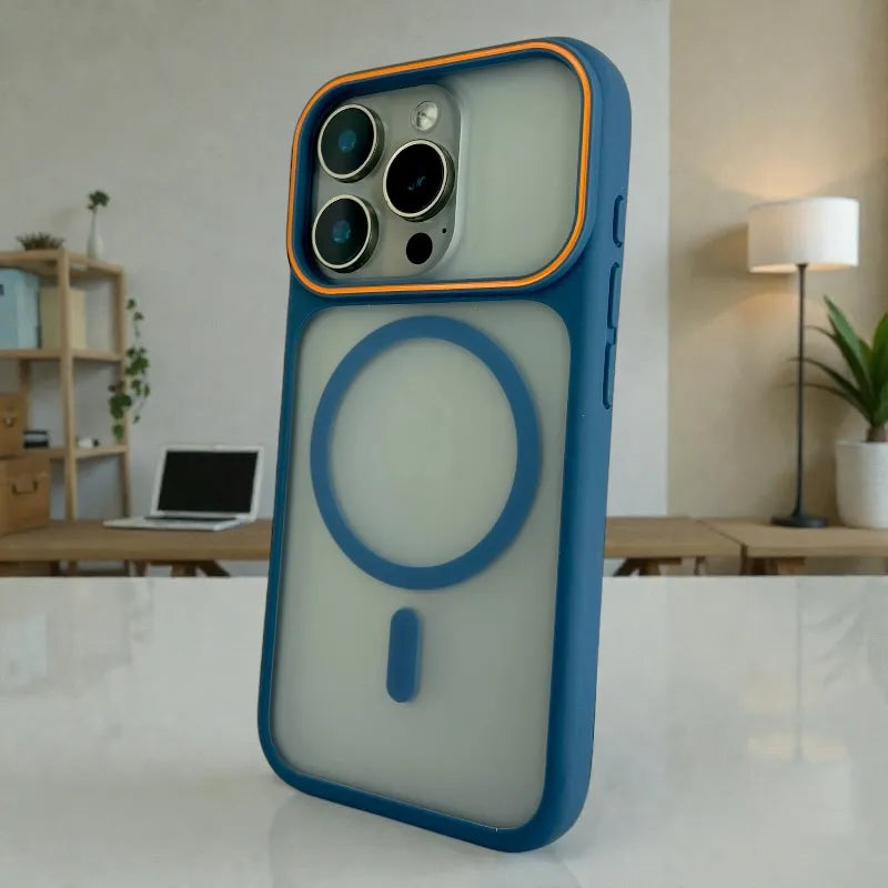 Blue Frosted Matte MagSafe  - iphone 16 pro max case