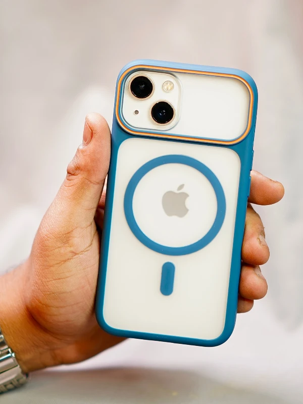 Blue Frosted Matte MagSafe  - iphone 14 case