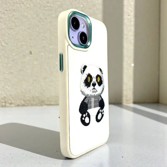 Panda Embroidered Designer Case- iphone 13