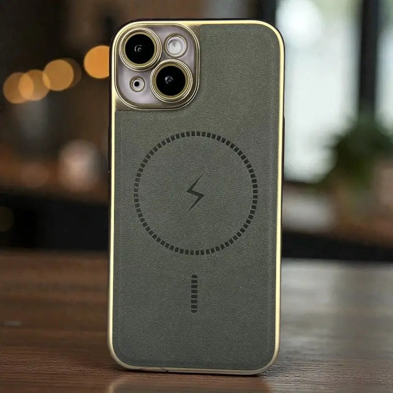 Leather MagSafe Support Case  - iphone 15