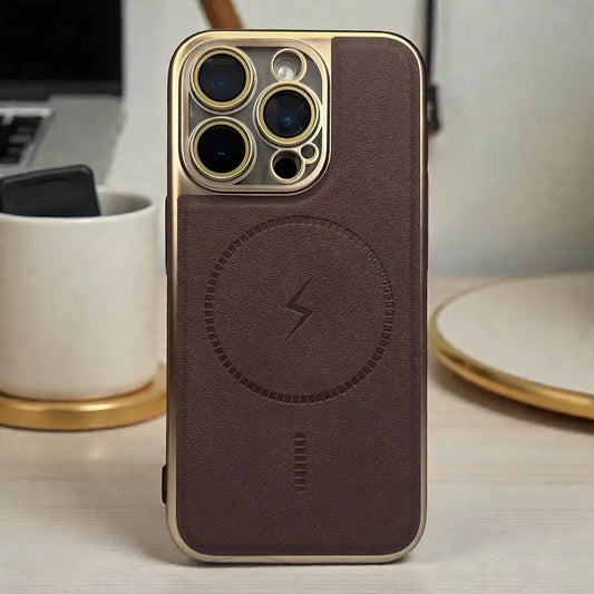 Leather MagSafe Support Case - iphone 15 pro