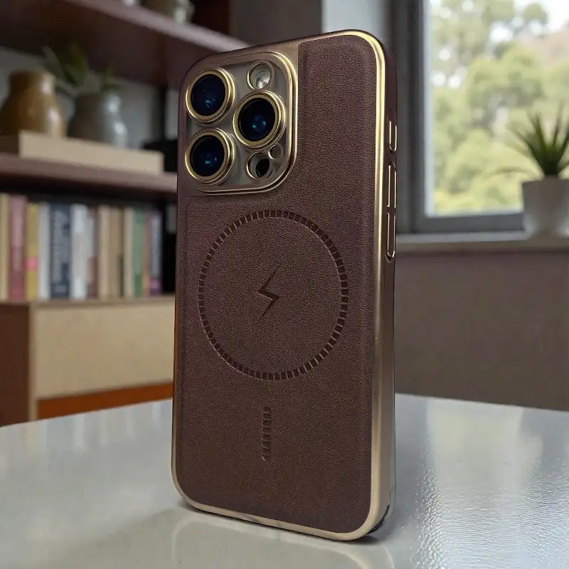 Leather MagSafe Support Case - iphone 15 pro max