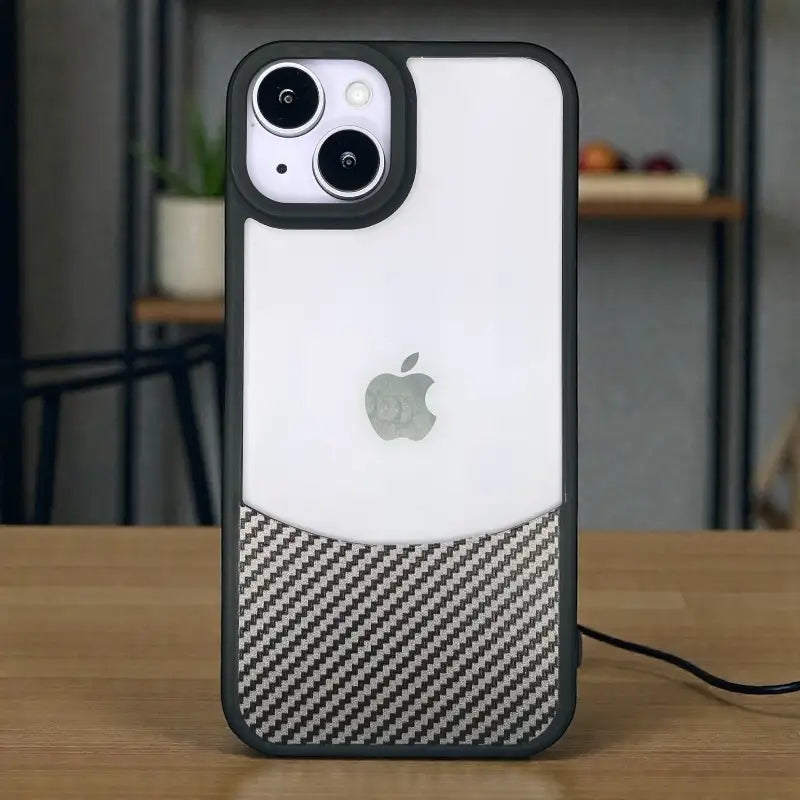 Black Frosted Clear Back Case - iphone 15