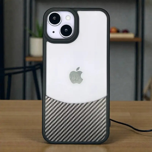 Black Frosted Clear Back Case - iphone 15