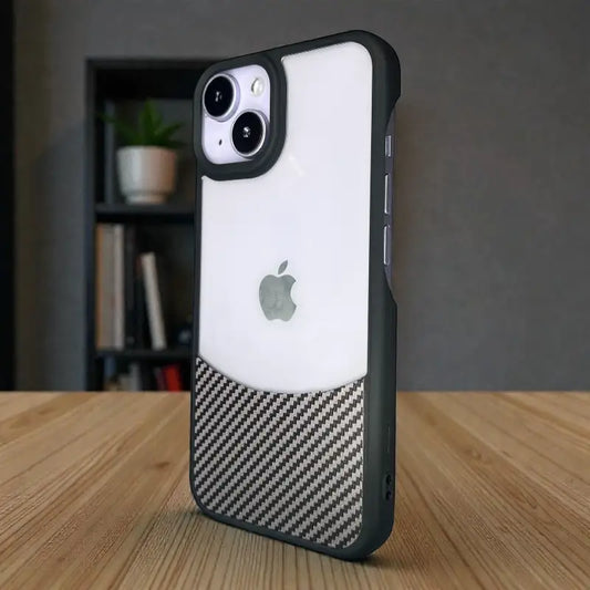 Black Frosted Clear Back Case - iphone 15