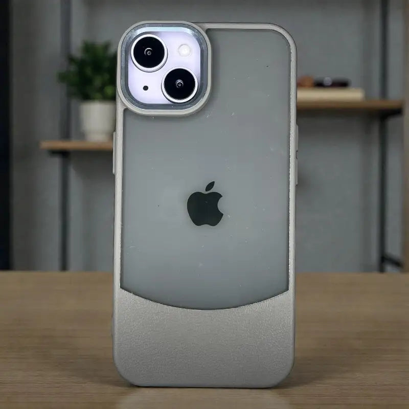 Grey Frosted Clear Back Case - iphone 14