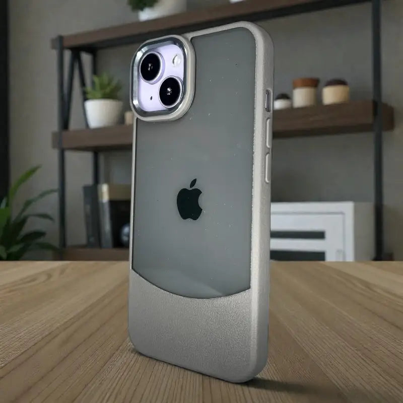 Grey Frosted Clear Back Case - iphone 14