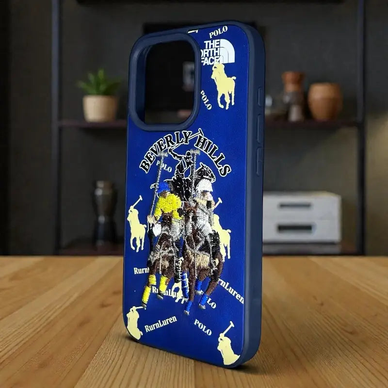 Beverly Hills Polo Blue Designer Case - iphone 15 pro