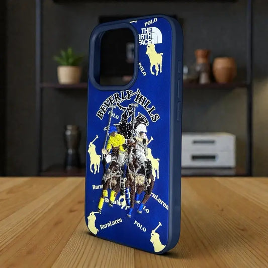 Beverly Hills Polo Blue Designer Case - iphone 15 pro
