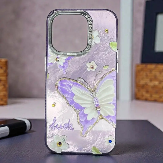 Butterfly Pearl Designer Case - iphone 15 pro