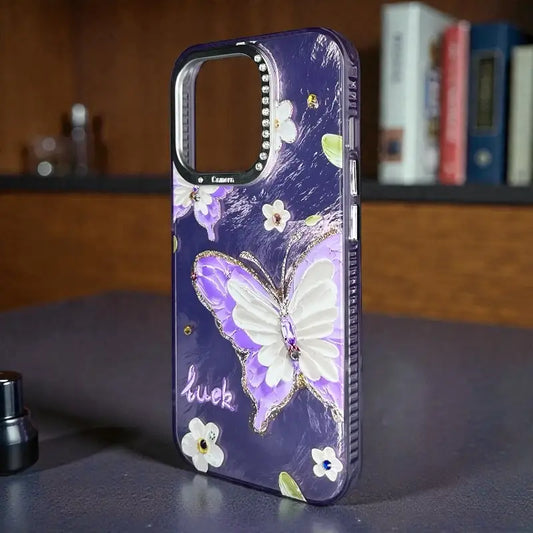 Butterfly Pearl Designer Case - iphone 15 pro