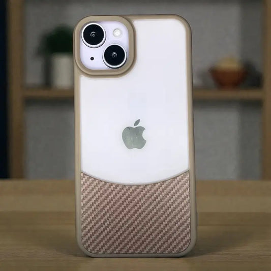 golden Frosted Clear Back Case - iphone 14