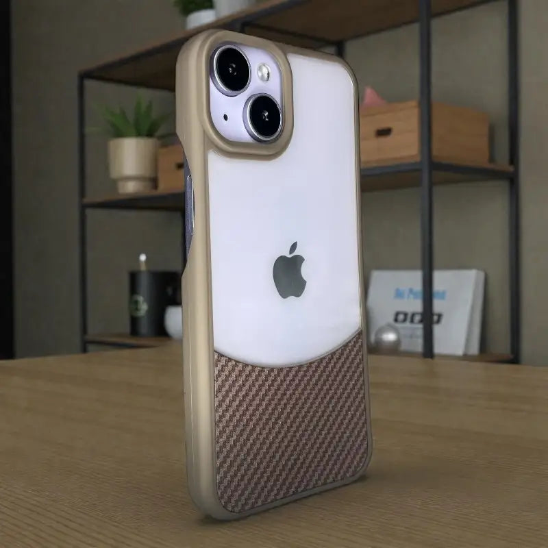 golden Frosted Clear Back Case - iphone 13