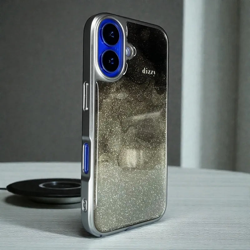 Glitter Glass Back Case - iphone 16