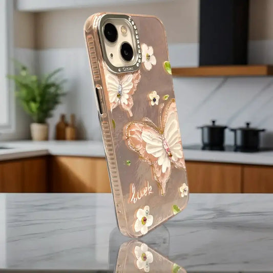 Golden Butterfly Bloom iPhone 13,14 Case