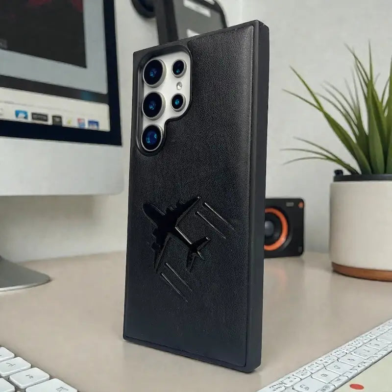 Aircraft Emblem Leather Case