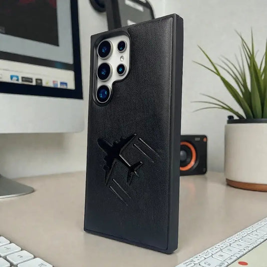 Aircraft Emblem Leather Case