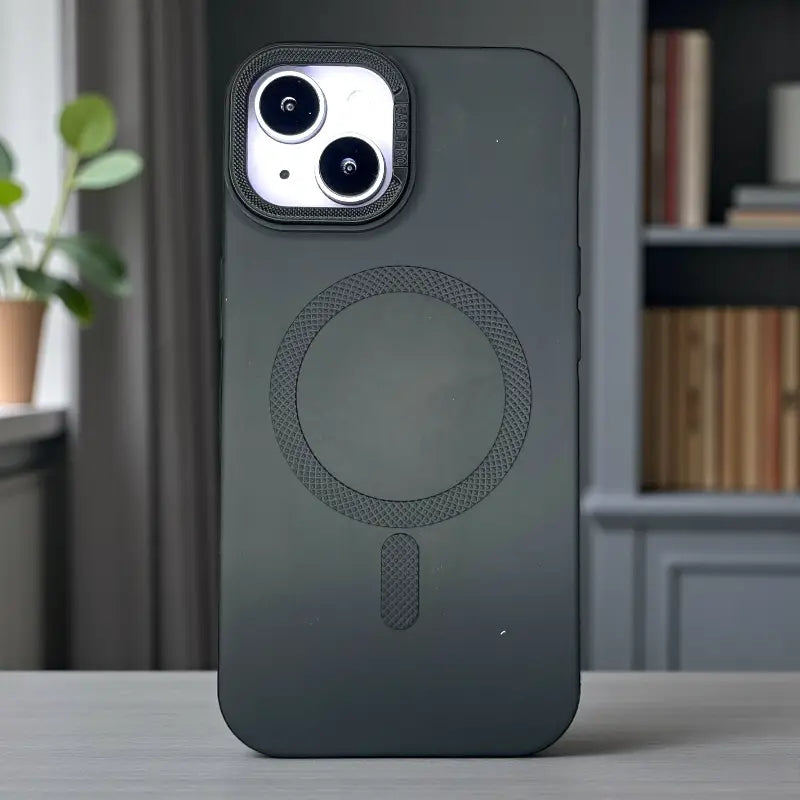 Black Silicone MagSafe Stand Case -Iphone 15
