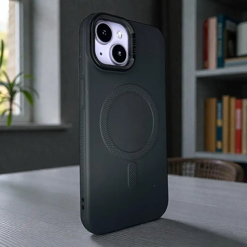 Black Silicone MagSafe Stand Case -Iphone 13