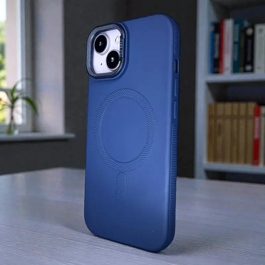 Blue Silicone MagSafe Stand Case -Iphone 15