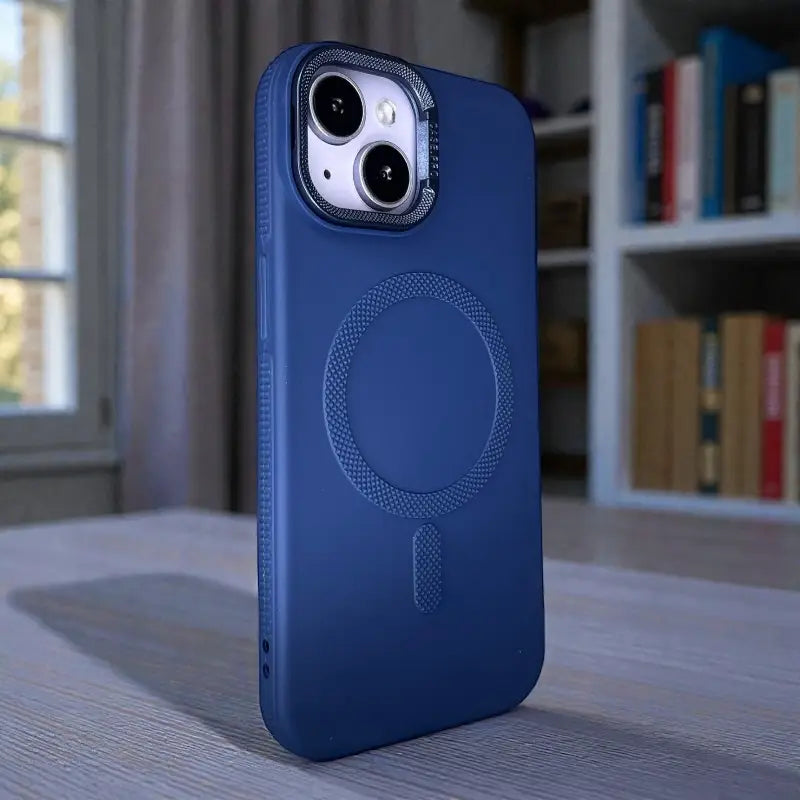 Blue Silicone MagSafe Stand Case -Iphone 13