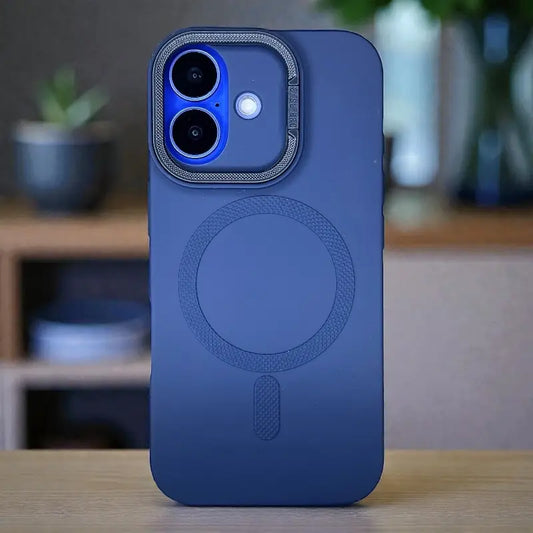 Blue Silicone MagSafe Stand Case -Iphone 16