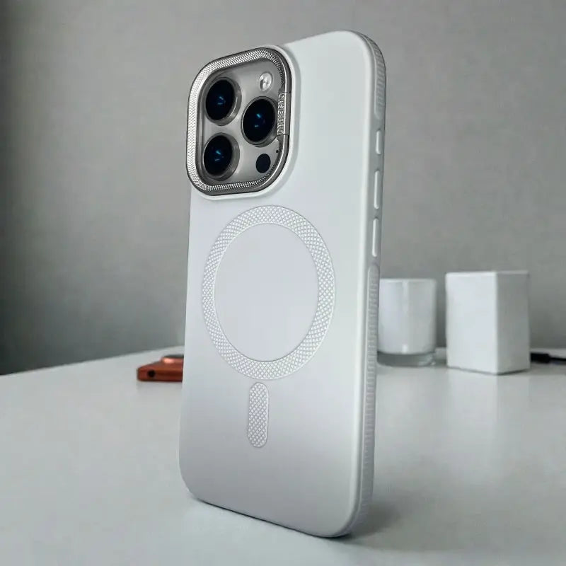 Grey Silicone MagSafe Stand Case -Iphone 14 pro max