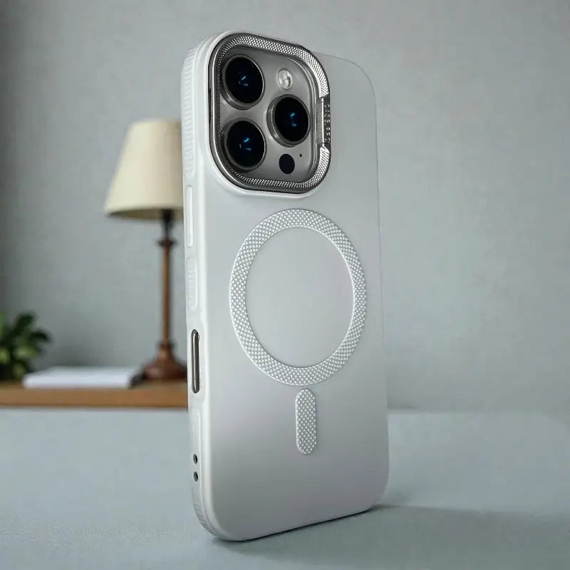 Grey Silicone MagSafe Stand Case -Iphone 14 pro max