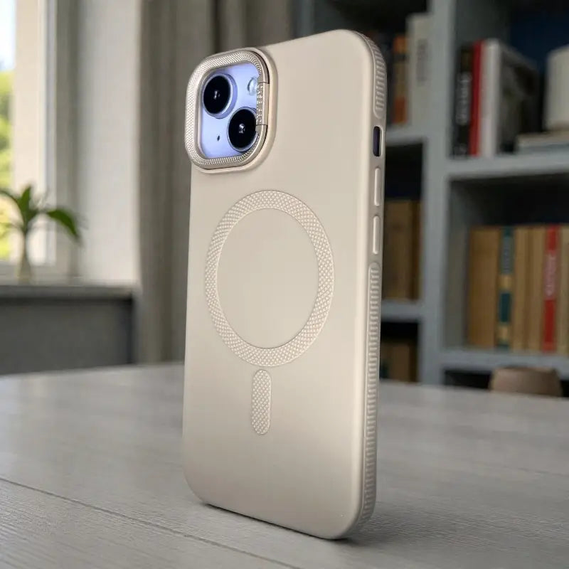 Gold Silicone MagSafe Stand Case -Iphone 13