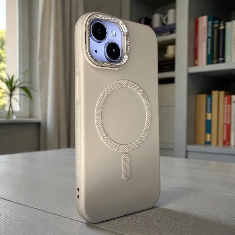 Gold Silicone MagSafe Stand Case -Iphone 13