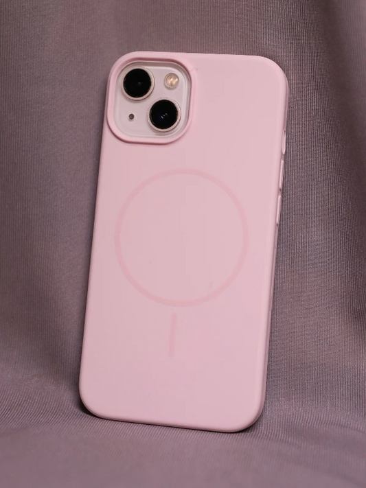 Pink silicon Magsafe Case - iphone 13