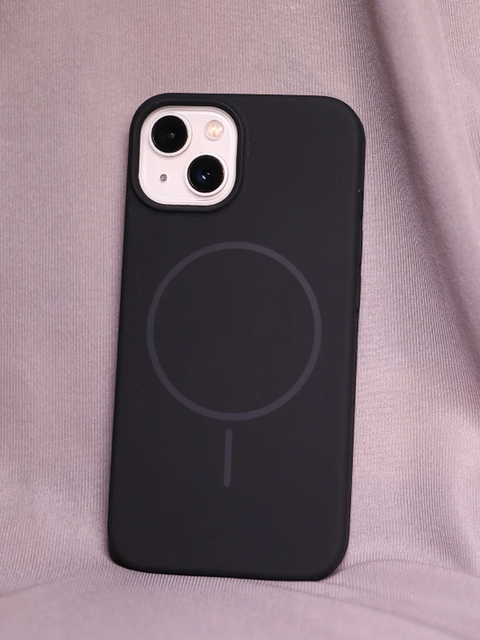 Black silicon Magsafe Case - iphone 13